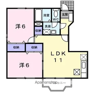 スターブル松ヶ瀬【1階】の間取り